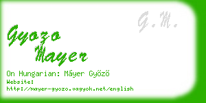 gyozo mayer business card